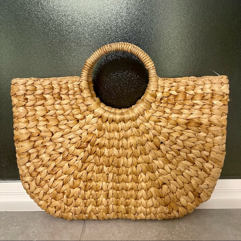 Hand-Woven Straw Bag